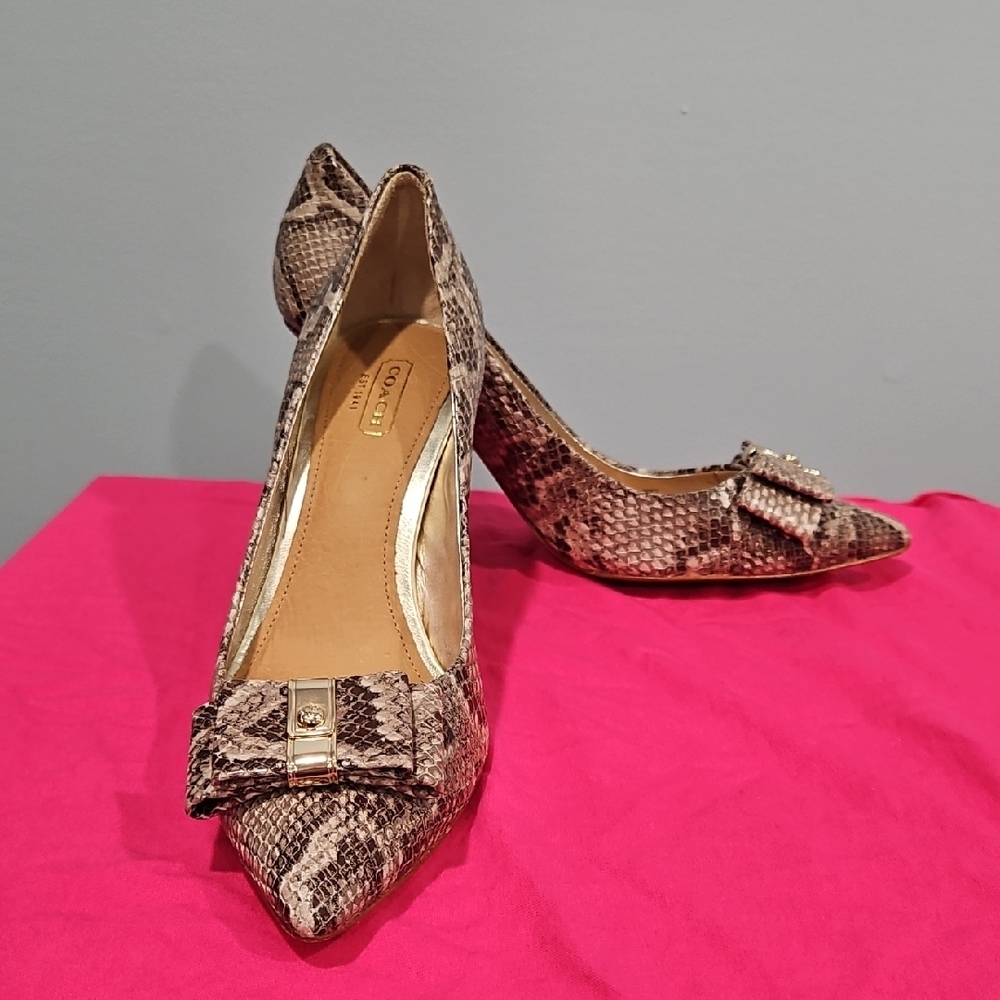 Coach Landrie Snack Print Heels